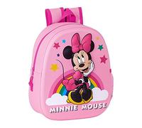 safta Mochila Diseño 3D Adaptable a Carro de Minnie Mouse, 270x100x320mm, Rosa Claro