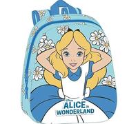 Safta - Mochila Escolar 3D Disney Alicia en el País de las Maravillas, Frontal Termoconformado en Relieve, Hombreras Acolchadas, Bolsillo Portabotellas, Tarjeta Identificación, Medidas 27x10x33 cm