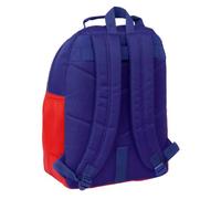 Safta | Mochila Escolar Atlético de Madrid Doble Adaptable a Carro, 2 Compartimentos con Cremallera, Organizador y Portabotellas, Espalda y Hombreras Ergonómicas Acolchadas, Medidas 32x15x42 cm
