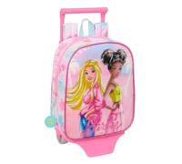 Safta | Mochila Escolar con Carro Barbie Painterly, Extraíble y con Asa Telescópica, 54 cm Alto, Sistema de Sujeción, Tarjeta Identificación, Mochila Niña, Medidas 22x10x27 cm