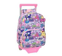 Safta | Mochila Escolar con Carro Hello Kitty & Friends, Extraíble con Sistema de Sujeción, 26x11x67 cm, Hombreras Ergonómicas Acolchadas, Mochila Niña, Medidas 26x11x34 cm