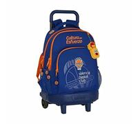 safta Mochila Escolar con Carro Incluido y Espalda Acolchada de Valencia Basket, 330x220x450mm