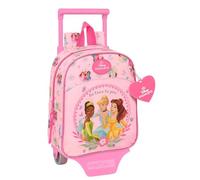 Safta | Mochila Escolar con Ruedas Disney Princesas, Carro Incluido Modelo 805 y Mochila Extraíble, Sistema de Sujeción, Tarjeta Identificación, Asa Superior, 54 cm Alto, Medidas 22x10x27 cm