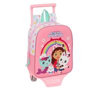 Safta | Mochila Escolar con Ruedas Gabby’s Dollhouse, Carro Portamochilas Incluido Modelo 805, Mochila Extraíble, 54 cm Alto Abierta, Sistema de Sujeción, Mochila Niña, Medidas 22x10x27 cm