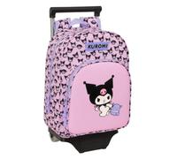 Safta | Mochila Escolar con Ruedas Kuromi, Carro 705 Extraíble con Sistema de Sujeción, 26x11x67 cm Abierta, Hombreras Ergonómicas Acolchadas, Portabotellas, Rosa Lila, Medidas 26x11x34 cm