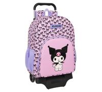 Safta | Mochila Escolar con Ruedas Kuromi Compact Evolution Extraíble, Carro 905 85 cm, Espalda y Hombreras Ergonómicas Acolchadas, Portabotellas, Cremallera Doble Tirador, Medidas 33x14x42 cm
