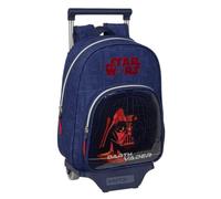 Safta - Mochila Escolar con Ruedas Star Wars Darth Vader, Extraíble con Carro Incluido, 27x10x67 cm, Hombreras Ergonómicas Acolchadas, Bolsillo Portabotellas y Frontal Grande, Medidas 27x10x33 cm