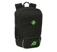 Safta | Mochila Escolar con Zapatillero Real Betis Balompié, Compartimento Inferior para Zapatillas con Cremallera, Hombreras y Espalda Ergonómicas Acolchadas, Portabotellas, Medidas 28x19x51 cm