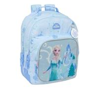 Safta - Mochila Escolar Disney Frozen Adaptable a Carro, 32x42x15 cm (42 cm), Ergonómica y Acolchada, 2 Compartimentos Grandes, Organizador, Portabotellas, Mochila Niña, Medidas 32x15x42 cm