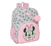 Safta | Mochila Escolar Disney Minnie Mouse Minty Adaptable a Carro, Ergonómica y Acolchada, Cremallera Doble Tirador, Bolsillo Frontal Grande, Mochila Niña, Medidas 33x14x42 cm