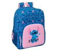 Safta - Mochila Escolar Disney Stitch Lilo Adaptable a Carro (Sin Carro), Espalda y Hombreras Ergonómicas Acolchadas, Bolsillos Portabotellas, Mochila Niña, Medidas 33x14x42 cm