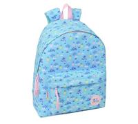 Safta | Mochila Escolar Disney Stitch Waves, Espalda y Hombreras Ergonómicas Acolchadas, Bolsillo Frontal con Cremallera, Doble Tirador, Asa Superior, Vuelta al Cole Infantil, Medidas 33x15x42 cm