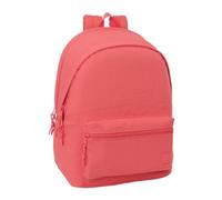Safta | Mochila Escolar Doble Basic Marsala para Portátil 15,6″ y Tablet 11″, Conector USB, Compartimento Antirrobo Trasero Acolchado, Espalda Ergonómica, Medidas 31x18x44 cm