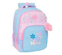 Safta | Mochila Escolar Doble Blackfit8 Smile Adaptable a Carro (Sin Carro), 2 Compartimentos Grandes, Doble Bolsillo Frontal con Organizador, Ergonómica y Acolchada, Medidas 32x15x42 cm