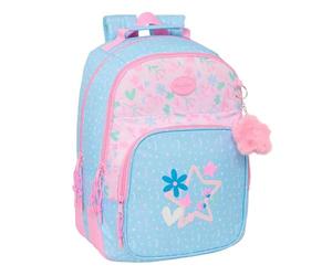 Safta | Mochila Escolar Doble Blackfit8 Smile Adaptable a Carro (Sin Carro), 2 Compartimentos Grandes, Doble Bolsillo Frontal con Organizador, Ergonómica y Acolchada, Medidas 32x15x42 cm