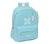 SAFTA | Mochila Escolar Doble Munich Sky para Portátil 15,6″ con USB, Compartimento Antirrobo Trasero Acolchado para Tablet 11″, Gran Capacidad, Base Reforzada, Espalda Ergonómica, Medidas 31x18x44 cm