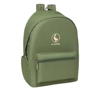 Safta | Mochila Escolar El Ganso Basics Verde, Doble Compartimento para Portátil 15,6″ y Tablet 11″, Conector USB, Bolsillo Antirrobo Trasero, Medidas 31x18x44 cm