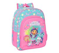 Safta | Mochila Escolar Gabby’s Dollhouse Confetti Adaptable a Carro (Sin Carro), Infantil, Hombreras Ergonómicas y Acolchadas, Mochila Niña, Medidas 26x11x34 cm