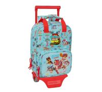Safta | Mochila Escolar Grande con Ruedas Paw Patrol Dino Rescue, Extraíble con Carro Incluido 54 cm Alto, Bolsillo Frontal con Cremallera, Tarjeta Identificación, Sujeción, Medidas 20x8x28 cm