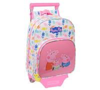 Safta | Mochila Escolar Grande con Ruedas Peppa Pig Baby Pig, Carro 705 Extraíble con Sistema de Sujeción, 26x11x67 cm, Hombreras Ergonómicas Acolchadas, Mochila Niña, Medidas 26x11x34 cm