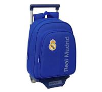 Safta | Mochila Escolar Grande con Ruedas Real Madrid Compact Evolution Extraíble, 27x10x67 cm, Carro 705 Resistente, Hombreras Ergonómicas Acolchadas, Mochila Niño, Medidas 27x10x33 cm