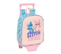 Safta | Mochila Escolar Grande con Ruedas Stitch Ohana, Carro 805 Incluido y Mochila Extraíble, 54 cm Alto Abierta, Sistema de Sujeción, Tarjeta Identificación, Asa Superior, Medidas 22x10x27 cm
