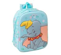 Safta | Mochila Escolar Guardería 3D Dumbo, Relieve Frontal con Personaje, Compartimento Principal con Cremallera, Asa Superior y Tirantes Ajustables, Infantil Vuelta al Cole, Medidas 22x10x27 cm