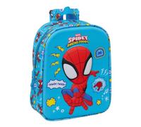 Safta | Mochila Escolar Guardería 3D Marvel Spidey, Compartimento Principal con Cremallera, Asa Superior, Infantil para Vuelta al Cole, Mochila Niño, Medidas 22x10x27 cm