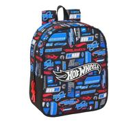 Safta - Mochila Escolar Guardería Hot Wheels Adaptable a Carro (Sin Carro), Compartimento Principal con Cremallera, Tarjeta de Identificación, Asa Superior, Mochila Niño, Medidas 22x10x27 cm