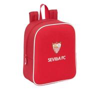 Safta | Mochila Escolar Guardería Sevilla FC Adaptable a Carro, Resistente al Agua, Compartimento Principal con Cremallera, Tarjeta Identificación, Asa Superior, Mochila Niño, Medidas 22x10x27 cm