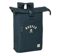 SAFTA | Mochila Escolar Harper & Neyer con Solapa y Hebilla, Compartimento para Portátil 15,6″, Interior Forrado y Acolchado, Hombreras y Espalda Ergonómicas con Rejilla Antisudor, Medidas 28x13x42 cm