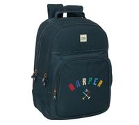Safta | Mochila Escolar Harper & Neyer Doble Adaptable a Carro, 2 Compartimentos Grandes con Cremallera, Espalda y Hombreras Ergonómicas Acolchadas, Medidas 32x15x42 cm
