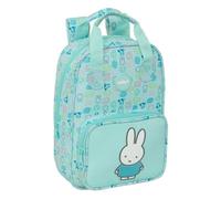 Safta | Mochila Escolar Infantil Miffy Friends Reciclada y Repelente al Agua, Hombreras Acolchadas Ergonómicas, Bolsillo Frontal con Cremallera, Mochila Niña, Medidas 20x8x28 cm