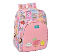 Safta | Mochila Escolar Infantil Mr. Wonderful Comic Adaptable a Carro (Sin Carro), Hombreras Ergonómicas y Acolchadas, Bolsillo Frontal Gran Formato y Portabotellas, Rosa, Medidas 26x11x34 cm