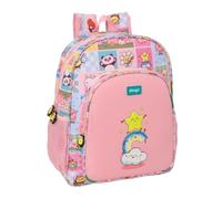 Safta - Mochila Escolar Junior Mr. Wonderful Comic Adaptable a Carro (Sin Carro), Ergonómica y Acolchada, Bolsillo Frontal Gran Formato, Portabotellas Laterales, Medidas 32x12x38 cm