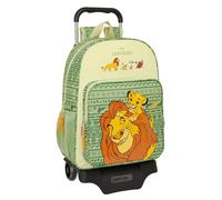 SAFTA | Mochila Escolar Junior Mufasa Disney El Rey León Adaptable a Carro (Sin Carro), Ergonómicas y Acolchadas, con Bolsillo Frontal y Laterales Portabotellas, Cremalleras de Doble Tirador, Lavable