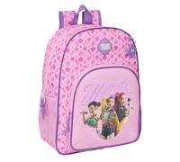 SAFTA | Mochila Escolar K-Pop Demon Hunters 33x14x42 cm Poliéster Niño Niña | Tejido poliéster con costuras rematadas, primaria e instituto, vuelta al cole, licencia oficial K-Pop Demon Hunters Stage