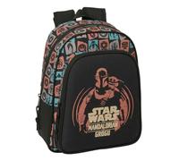 Safta - Mochila Escolar Mandalorian & Grogu Adaptable a Carro (Sin Carro), Hombreras Ergonómicas y Acolchadas, Bolsillo Frontal Gran Formato, Portabotellas Lateral, Asa Superior, Medidas 27x10x33 cm