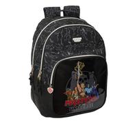 Safta | Mochila Escolar Masters of the Universe Doble Adaptable a Carro, 2 Compartimentos Grandes con Cremallera, Organizador Interior, Portabotellas, Medidas 32x15x42 cm