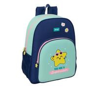 Safta - Mochila Escolar Mr. Wonderful Estrella Adaptable a Carro (Sin Carro), Ergonómica y Acolchada, Doble Tirador en Cremallera, Bolsillo Frontal y Portabotellas, Medidas 33x14x42 cm