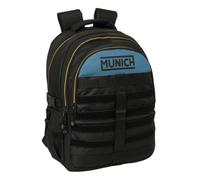 SAFTA | Mochila Escolar Munich Cross Doble, Compartimento para Portátil 15,6″, Espalda y Hombreras Ergonómicas Acolchadas Antisudor, Bolsillo Antirrobo y Cremalleras 2 Direcciones, Medidas 34x15x46 cm
