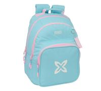 Safta - Mochila Escolar Munich Sky Doble Adaptable a Carro, 2 Compartimentos Grandes con Cremallera, Hombreras y Espalda Ergonómicas Acolchadas, Cantoneras Antirozaduras, Medidas 32x15x42 cm
