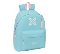 Safta - Mochila Escolar Munich Sky, Ergonómica y Acolchada, Bolsillo Frontal con Cremallera, Doble Tirador en Compartimento Principal, Asa Superior, Vuelta al Cole Juvenil, Azul, Medidas 33x15x42 cm