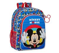 Safta Mochila Escolar Niños de Mickey Mouse Me Time, 330x140x420mm, Azul/Rojo (M180)