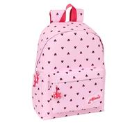 Safta | Mochila Escolar para Portátil 14,1″ Disney Minnie Mouse Naive, Compartimento Acolchado, Espalda y Hombreras Ergonómicas, Bolsillo Frontal con Cremallera, Mochila Niña, Medidas 31x13x43 cm