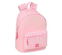 Safta | Mochila Escolar para Portátil 14,1″ Miffy Flores, Compartimento Acolchado para Laptop y iPad 10,6″, Bolsillo Móvil y Llaves, Salida Auriculares, Mochila Niña, Medidas 31x16x41 cm