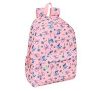 Safta | Mochila Escolar para Portátil 14,1″ Stitch Beach, Compartimento Acolchado y Bolsillo Frontal con Cremallera, Portabotellas Lateral, Mochila Niña, Medidas 31x13x43 cm