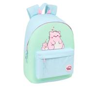 Safta | Mochila Escolar para Portátil Pembe The Pink Cat, 31x16x41 cm, Compartimento Acolchado 14,1″, Bolsillo iPad 10,6″, Espalda Ergonómica y Acolchada, Bolsillos con Cremallera, Mochila Niña