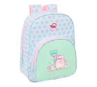 Safta | Mochila Escolar Pembe The Pink Cat Adaptable a Carro, Infantil, Hombreras Ergonómicas y Acolchadas, Bolsillo Frontal Gran Formato, Portabotellas Lateral, Asa Superior, Medidas 26x11x34 cm