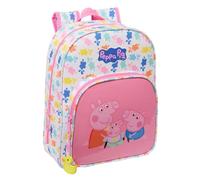 SAFTA | Mochila Escolar Peppa Pig Baby Pig Adaptable a Carro (Sin Carro), Infantil, Hombreras Ergonómicas y Acolchadas, Bolsillo Frontal Gran Formato y Portabotellas, Mochila Niña, Medidas 26x11x34 cm